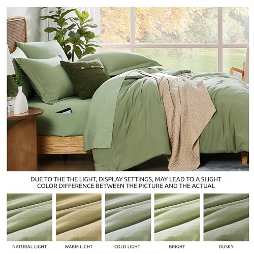 Sage Green 7-Piece Queen Comforter Set