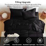 Black Reversible Satin Microfiber Queen Comforter Set