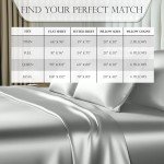 Satin Queen Bed Sheet Set - 6 Pieces Grey
