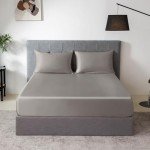 THXSILK 100% Mulberry Silk King Bed Set - Grey