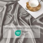 THXSILK 100% Mulberry Silk King Bed Set - Grey