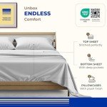 Egyptian Cotton King Size Sheet Set - Silver 4PC