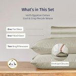 King Size 100% Egyptian Cotton Percale Sheet Set