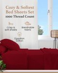 Burgundy Split King Cotton Bed Sheet Set