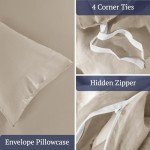 Shilucheng King Linen Duvet Cover Set - 3 Piece