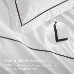 Luxury King Size White Cotton Duvet Cover Set