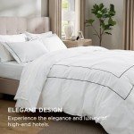 Luxury King Size White Cotton Duvet Cover Set