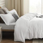 Bedsure Queen White Duvet Cover Set - 3 Pieces