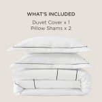 Luxury King Size White Cotton Duvet Cover Set