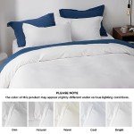 Bedsure Queen White Duvet Cover Set - 3 Pieces