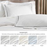 Luxury King Size White Cotton Duvet Cover Set