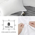 Bedsure Queen White Duvet Cover Set - 3 Pieces