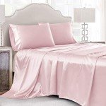 Blush Pink King Satin Bed Linen Set - 4 Pcs