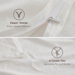 Bedsure Washed Cotton Queen Duvet Cover Set