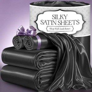 Decolure Satin King Size Bed Sheet Set
