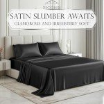 Decolure Satin King Size Bed Sheet Set
