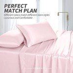 Blush Pink King Satin Bed Linen Set - 4 Pcs