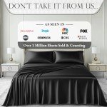 Decolure Satin King Size Bed Sheet Set