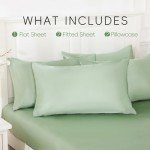 Luxury Satin Bed Sheets Set with Pillowcases - Queen