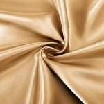 Gold Satin Queen Bed Sheet Set - 4 Pieces