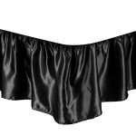 Luxurious Black Bed Ruffle with 16" Drop
