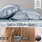 Queen Satin Bed Sheet Set – Soft & Silky Blue