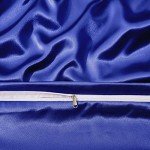 Royal Blue Satin Queen Duvet Cover Set - 6 Pieces