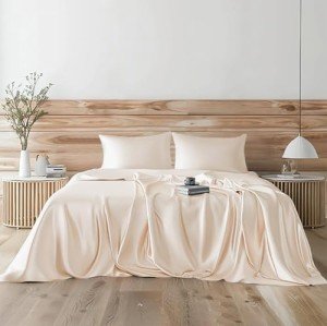 Queen Satin Bed Set - 4 Piece Luxury Set