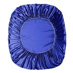 Royal Blue Satin Queen Duvet Cover Set - 6 Pieces