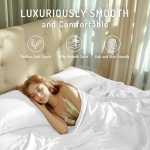 White Satin 6-Piece Full Bed Sheet Set