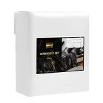 White Satin 6-Piece Full Bed Sheet Set