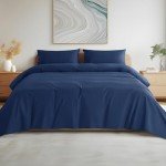 Luxury 100% Egyptian Cotton King Bed Set - Navy