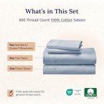Luxury Queen Cotton Sheet Set - 600 Thread Count