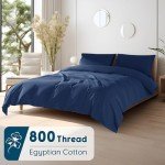 Luxury 100% Egyptian Cotton King Bed Set - Navy