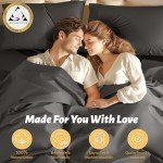 Luxury Egyptian Cotton Queen Sheet Set - Dark Grey