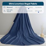 Luxury 100% Egyptian Cotton King Bed Set - Navy