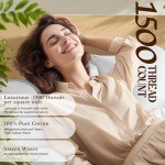 Luxury 100% Cotton King Bed Sheet Set