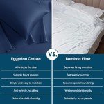 Luxury 100% Egyptian Cotton King Bed Set - Navy