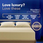 Luxury Egyptian Cotton Queen Fitted Sheet - Sand