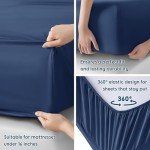 Luxury 100% Egyptian Cotton King Bed Set - Navy