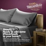 King Size 100% Egyptian Cotton Sheet Set - Dark Grey