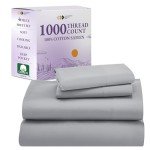 Light Grey 1000 Thread Count King Sheet Set