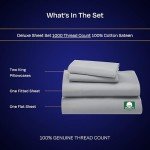 Light Grey 1000 Thread Count King Sheet Set