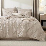 Beige King Size Comforter Set with Sheets & Pillowcases