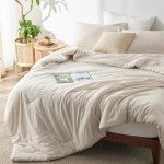 Beige Queen Comforter Set - 3 Piece Bedding