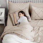 Beige King Size Comforter Set with Sheets & Pillowcases