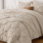Beige King Size Comforter Set with Sheets & Pillowcases