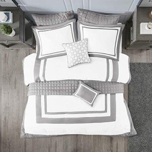 Madison Park Heritage Grey Comforter Set - 8 Piece
