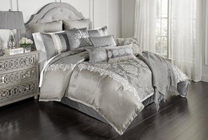 Elegant Platinum King Comforter Set - 12 Pieces