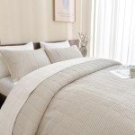 Oversized King Cotton Bedspread Quilt Set - Wheat